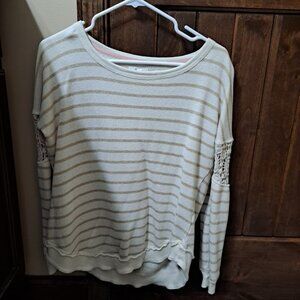 Tan and white Sweater